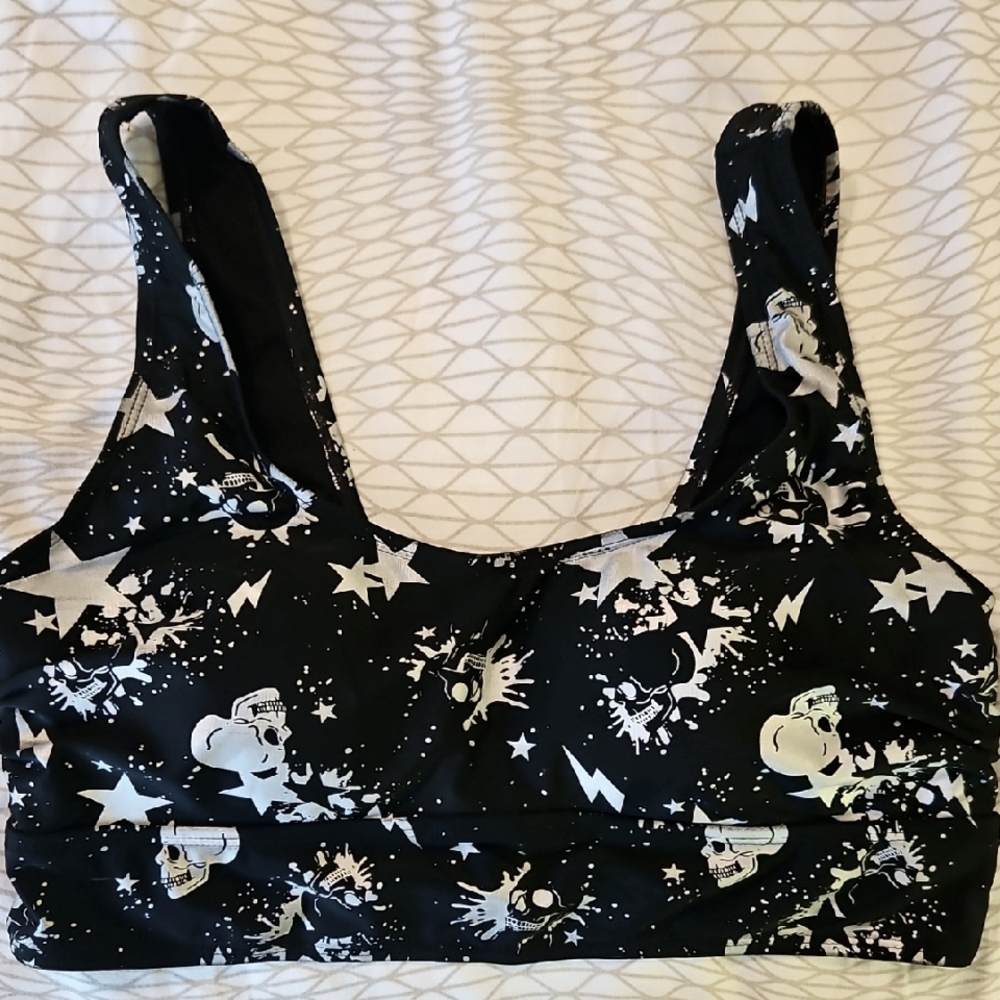 Skull and Stars Swim Top